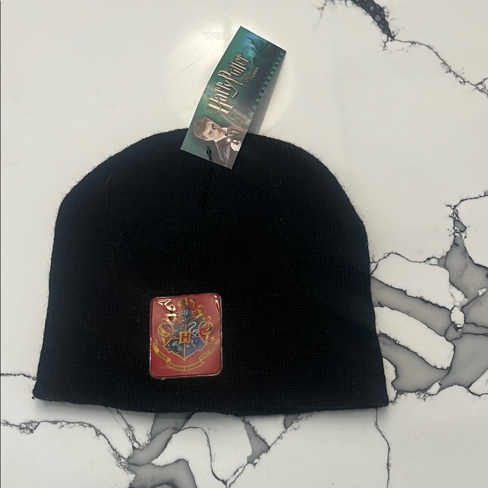 Harry Potter Kids Black Beanie with Hogwarts Crest